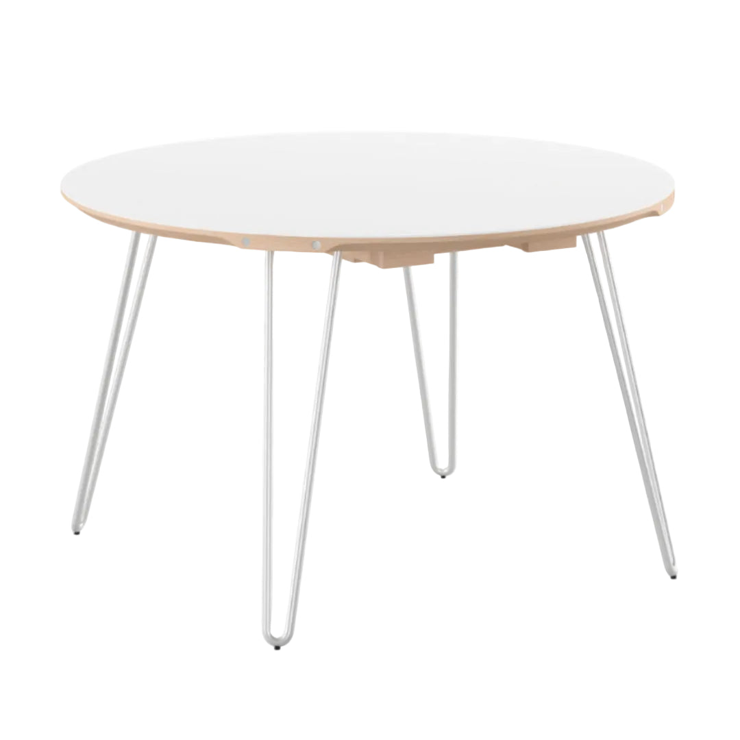 GM 6600 Spisebord. Rundt m/udtræk. Hvid Corian top - Naver Collection