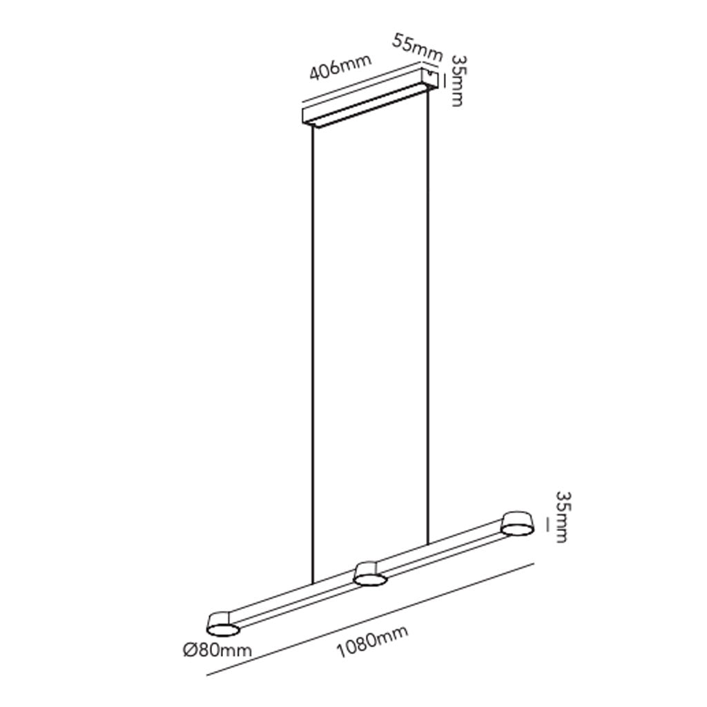 Optic Linear L1000 pendel - Titanium - Light Point