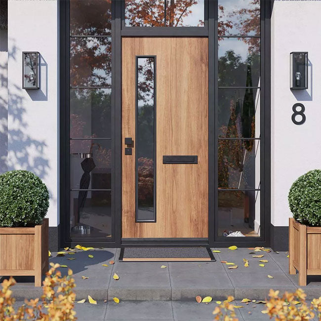 Outdoor mat dørmåtte - Anthracite/Teak - Rizz