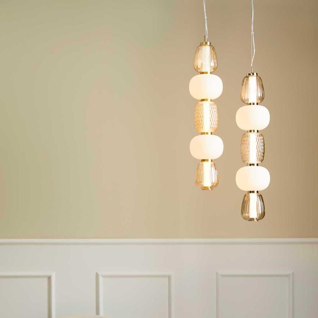 Pearl 5 Pendel - Røget/Grå - Loom Design