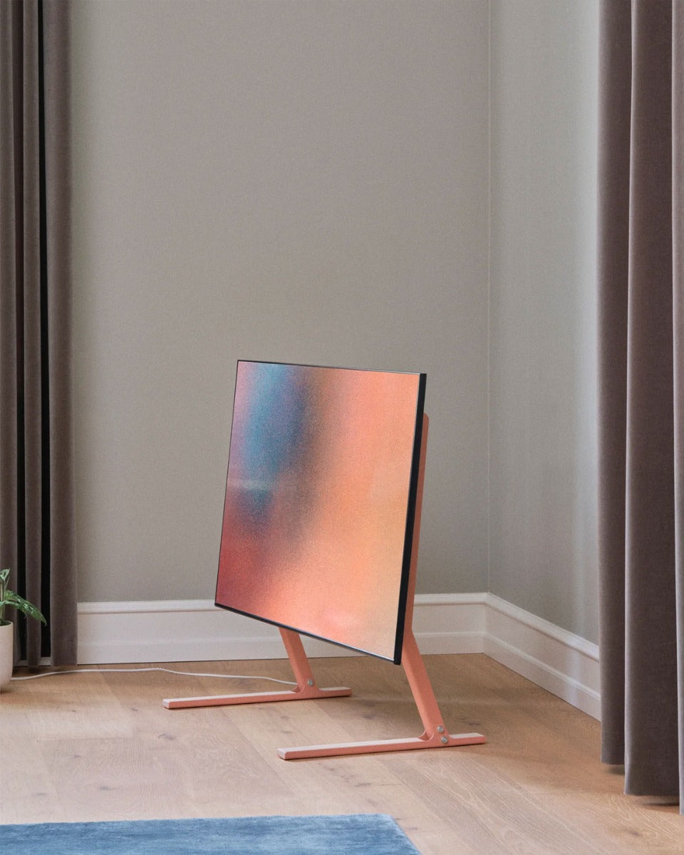 Bendy Low TV Stander - Dusty Rose - Pedestal