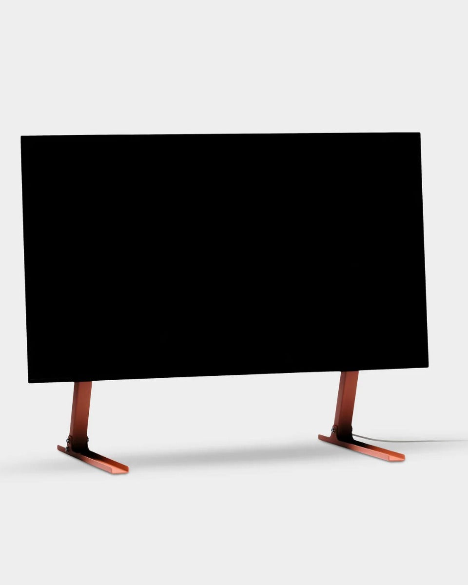 Bendy Low TV Stander - Dusty Rose - Pedestal