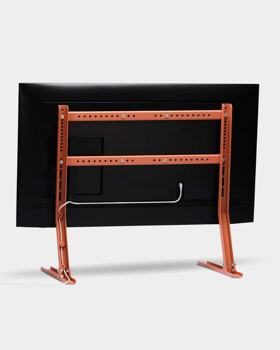 Bendy Low TV Stander - Dusty Rose - Pedestal