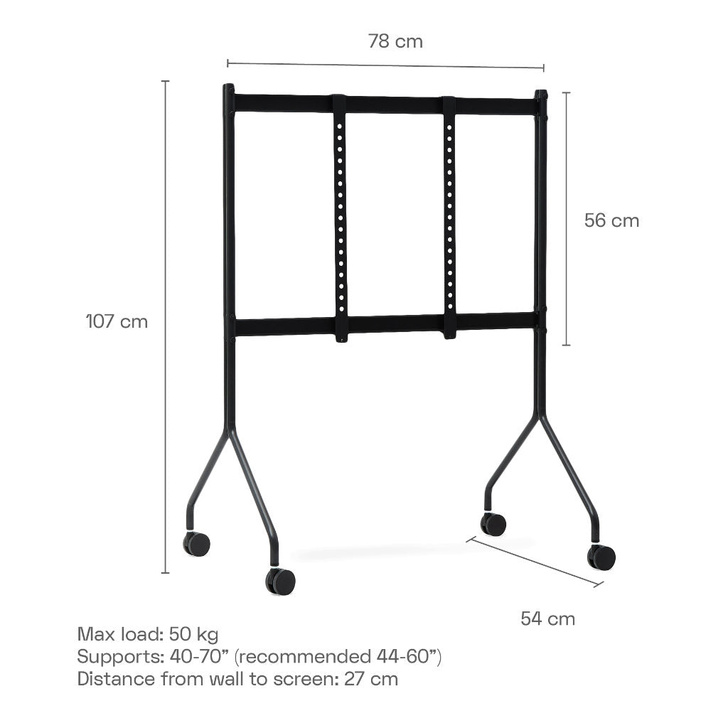 Moon Rollin' TV Stander - Oat - Pedestal