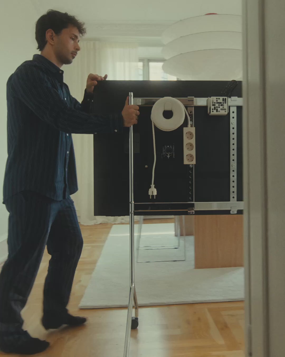 Moon Rollin' Tall TV Stander - Pedestal