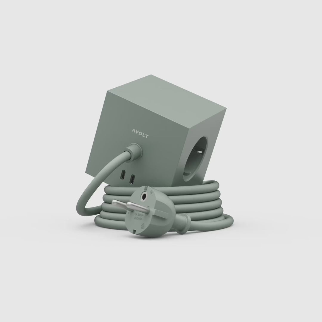 Square 1 stikdåse - AVOLT