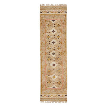 Provence Jute Kelim Løber - 70x250 - Natural/Rose/Buttercup - Liv Interior
