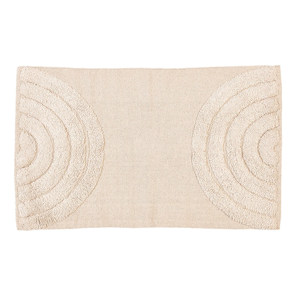 Rainbow Cotton Bademåtte - Natural, Oekotex - 60x90 - Liv Interior