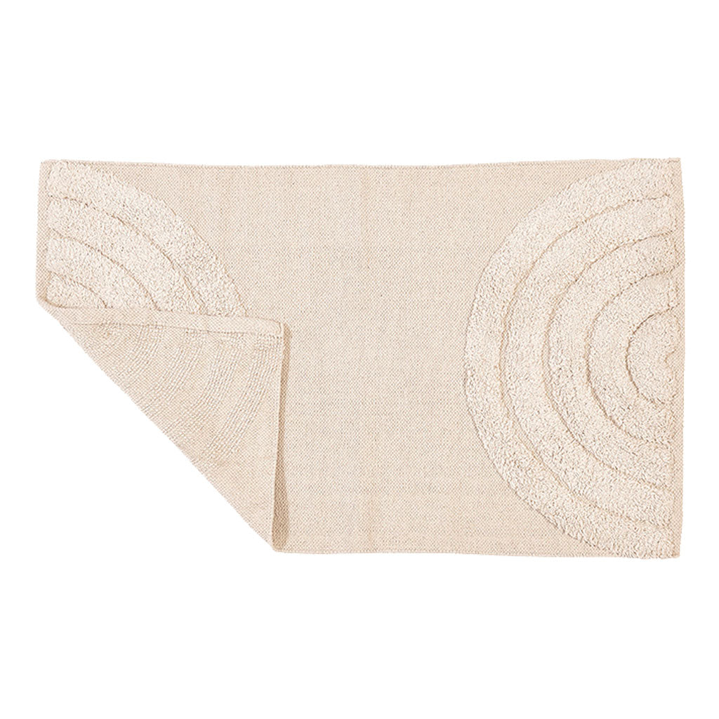 Rainbow Cotton Bademåtte - Natural, Oekotex - 60x90 - Liv Interior