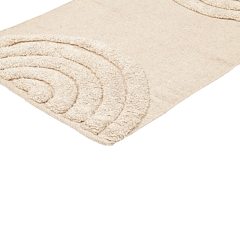 Rainbow Cotton Bademåtte - Natural, Oekotex - 60x90 - Liv Interior