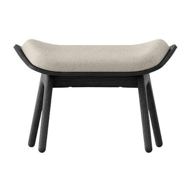 The Reader Ottoman Skammel - Black/White Sands - 42x60 cm - Umage