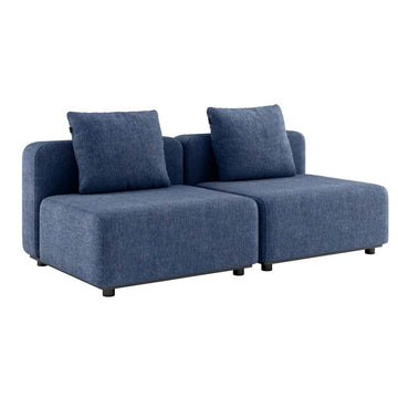 Cobana Lounge Sofa - 3 pers. u/arm. inkl. puder - Kirra Indigo - SACKit