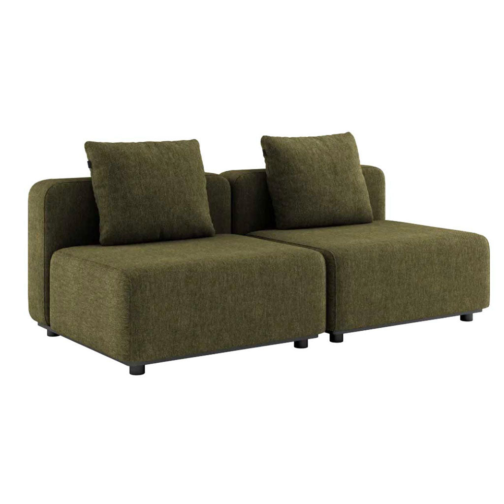 Cobana Lounge Sofa - 3 pers. u/arm. inkl. puder - Kirra Olive - SACKit