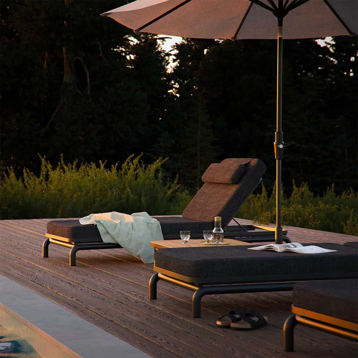 Kirra Sunbed solseng - Kirra Noir - SACKit