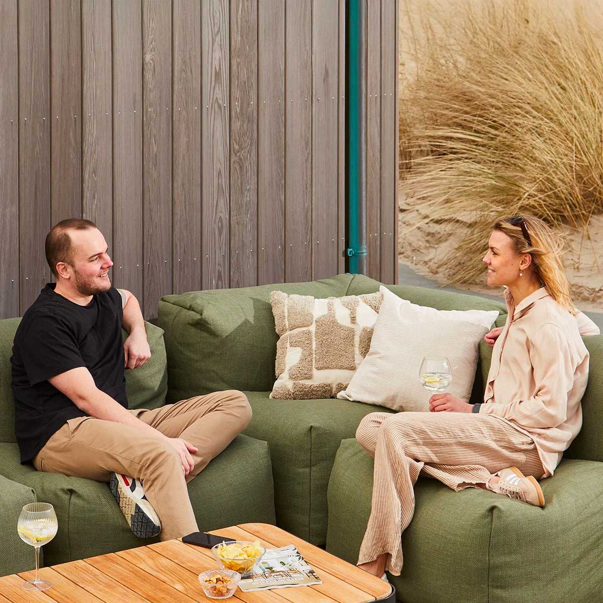 Soft Udendørs Sofa - 5 Pers. hjørnesofa - Kirra Sand - SACKit