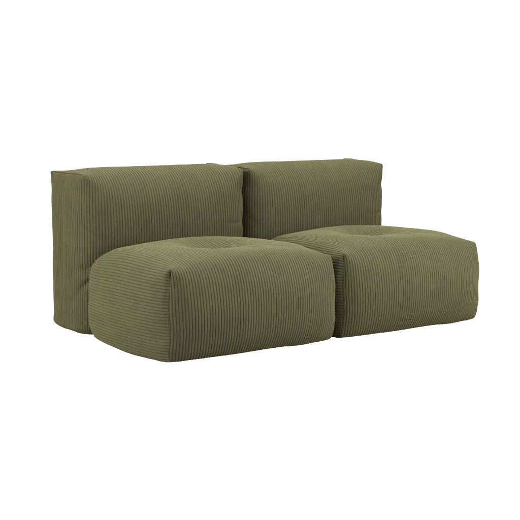 Soft Sofa Indoor - 2 Seater - Corduroy Olive - SACKit