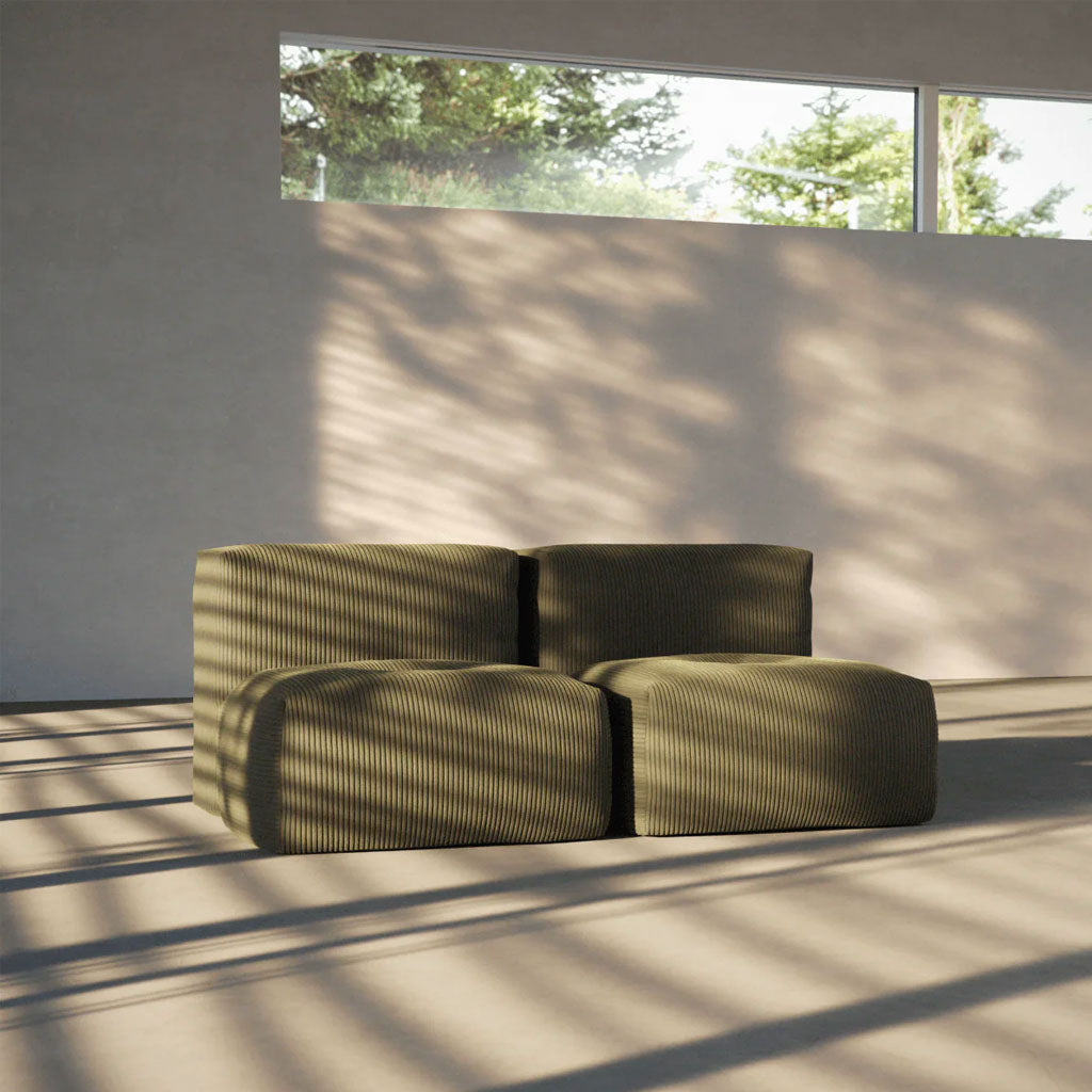 Soft Sofa Indoor - 2 Seater - Corduroy Olive - SACKit