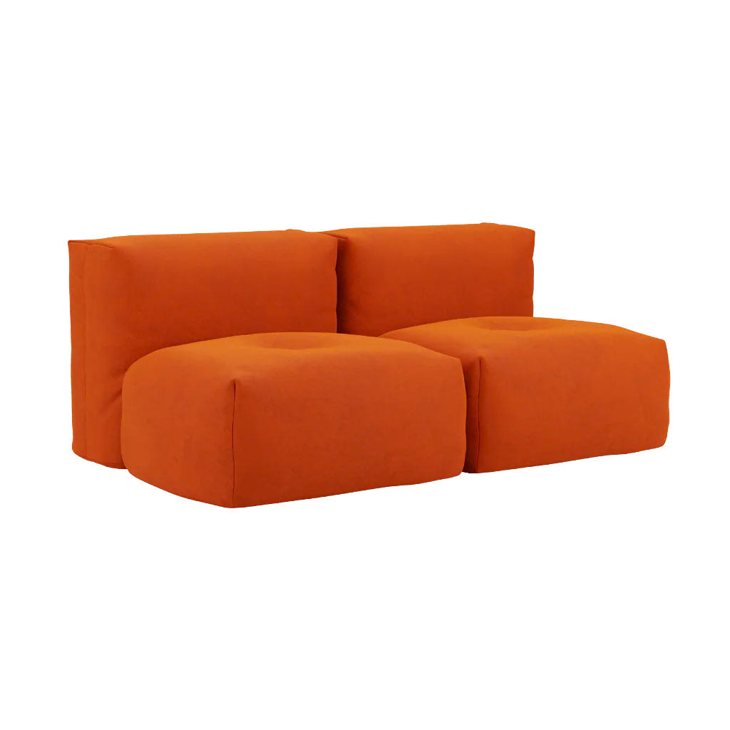 Soft Sofa Indoor - 2 Seater - Orange Jaquard - SACKit