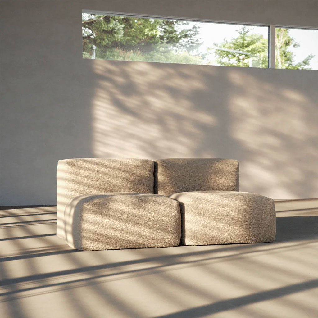 Soft Sofa Indoor - 2 Seater - Teddy Beige - SACKit
