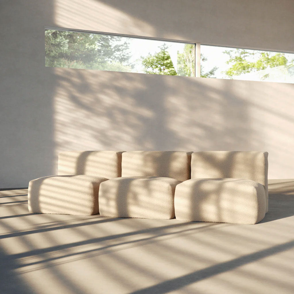 Soft Sofa Indoor - 3 Seater Open - Teddy Beige - SACKit