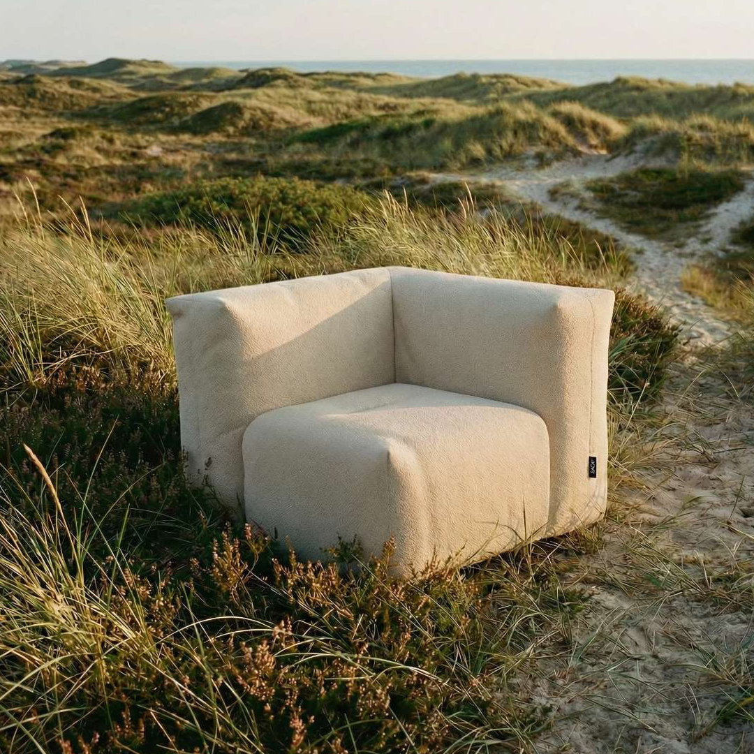 Soft Udendørs Sofa - Corner - Boucle Beige - SACKit
