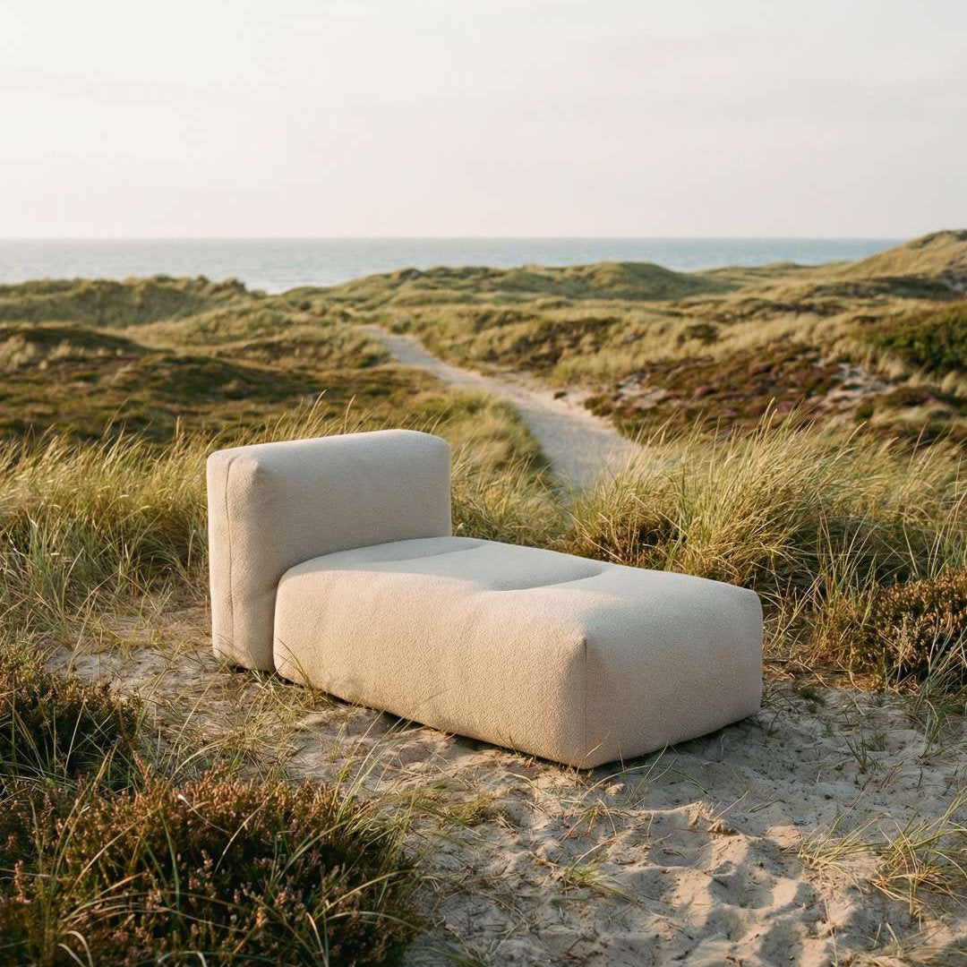 Soft Udendørs Sofa - Lounger - Boucle Beige - SACKit