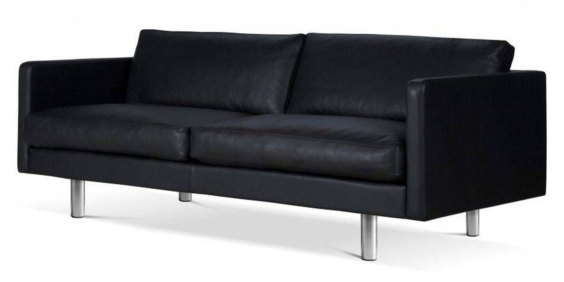 Classic 3 pers. Sofa - Sort Læder - Saxo Living