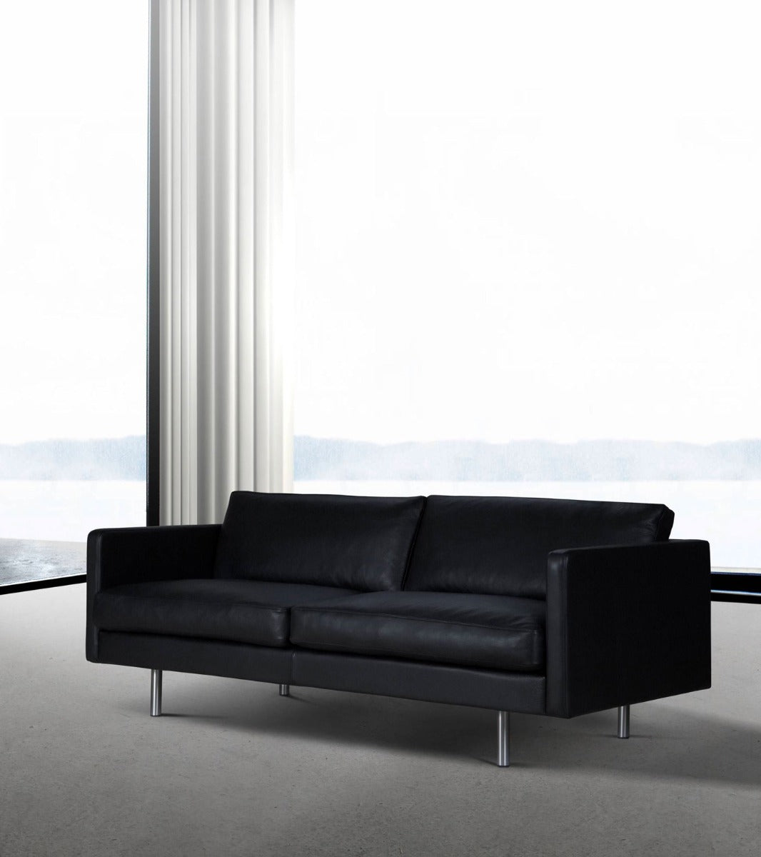 Classic 3 pers. Sofa - Sort Læder - Saxo Living
