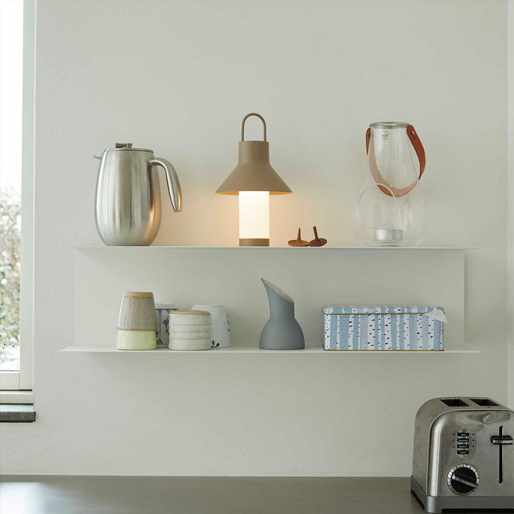 Shadow Batteri Bordlampe - Small - Gråbeige - Loom Design
