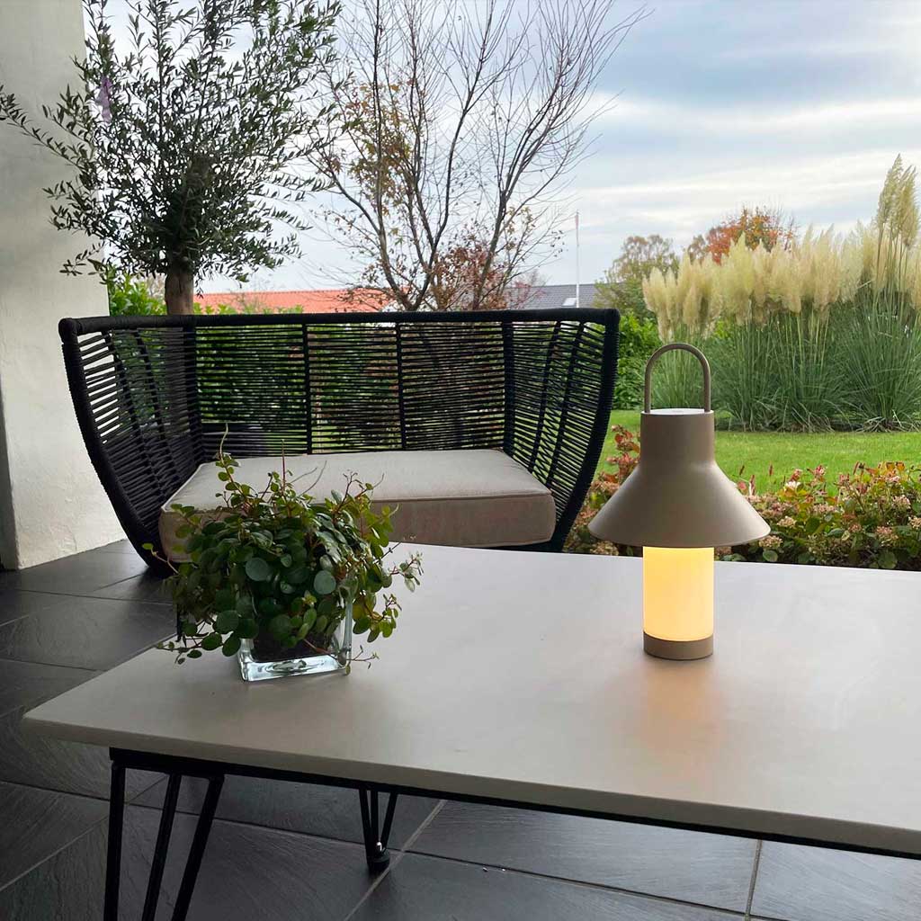 Shadow Batteri Bordlampe - Small - Gråbeige - Loom Design