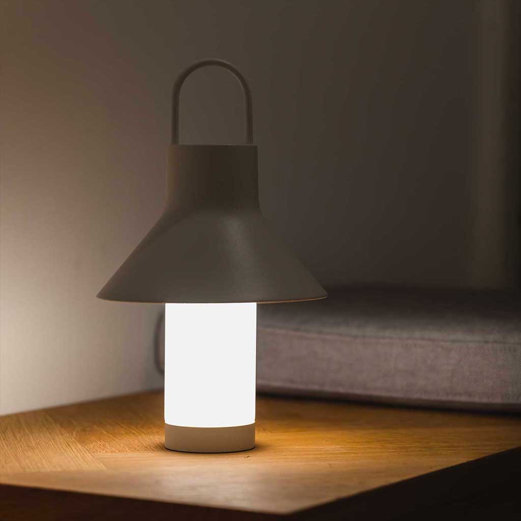 Shadow Batteri Bordlampe - Small - Gråbeige - Loom Design