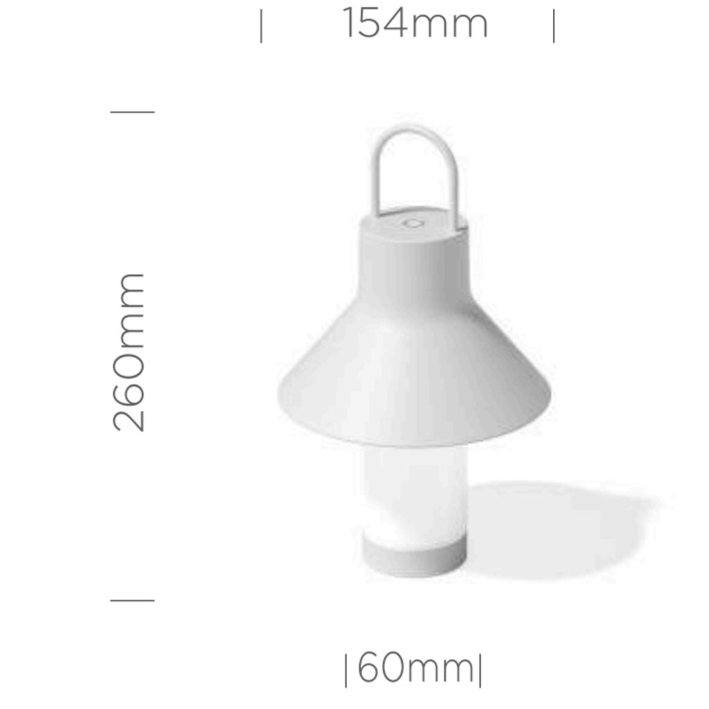 Shadow Batteri Bordlampe - Small - Gråbeige - Loom Design