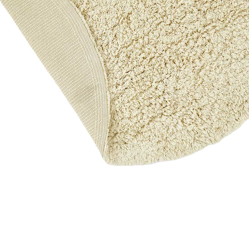 Shaggy Cotton Tæppe - Cream, Oekotex - Ø130 - Liv Interior