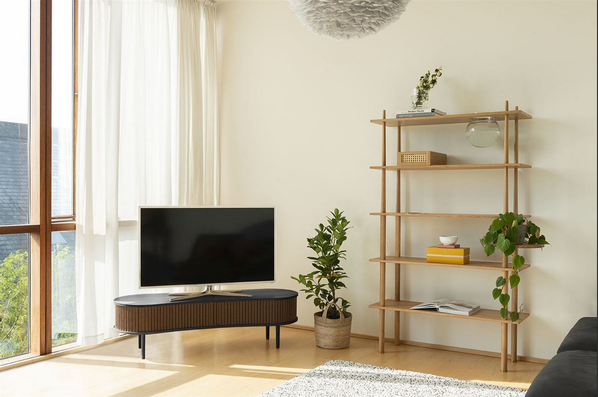 Audacious TV Bænk - Dark Oak / Sugar Brown - 40x140x46 cm - Umage