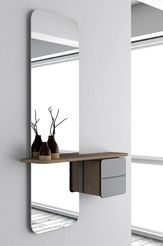One More Look Spejl - Oak/Anthracite Grey - H: 118 cm - Umage