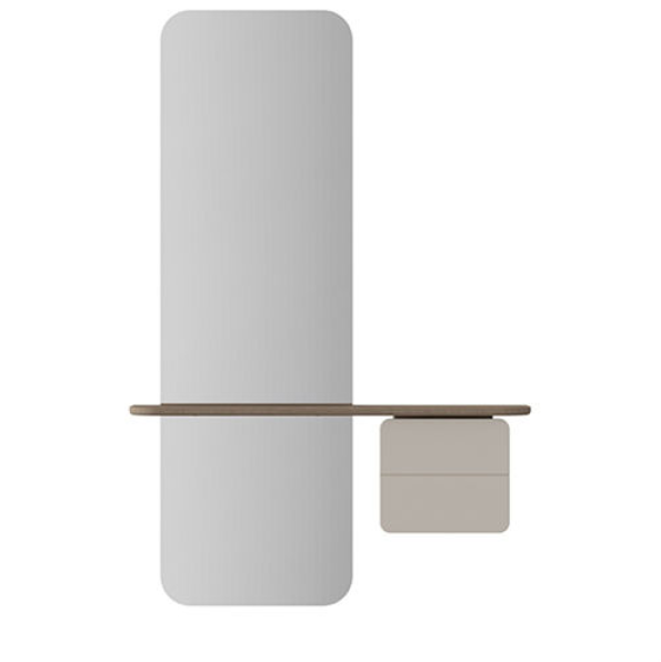 One More Look Spejl - Oak/Pearl White - H: 118 cm - Umage