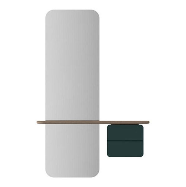 One More Look Spejl - Oak/Forest Green - H: 118 cm - Umage