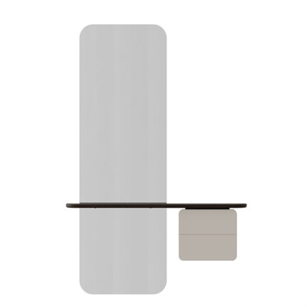 One More Look Spejl - Dark Oak/Pearl White - H: 118 cm - Umage