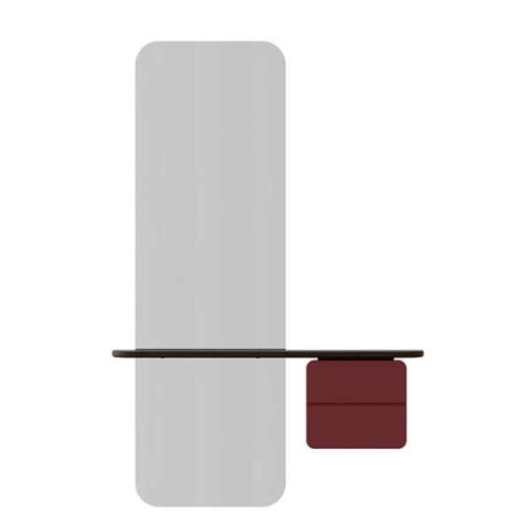 One More Look Spejl - Dark Oak/Ruby Red - H: 118 cm - Umage