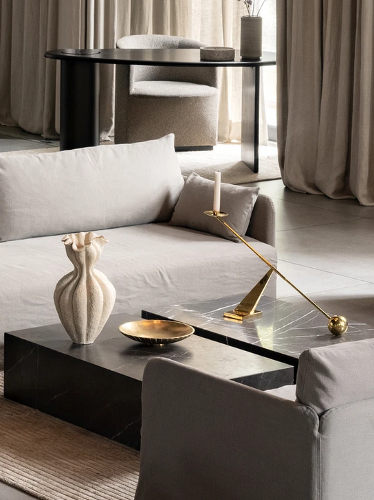 Interconnect Candle Holder - Lysestage - Poleret messing - Audo Copenhagen