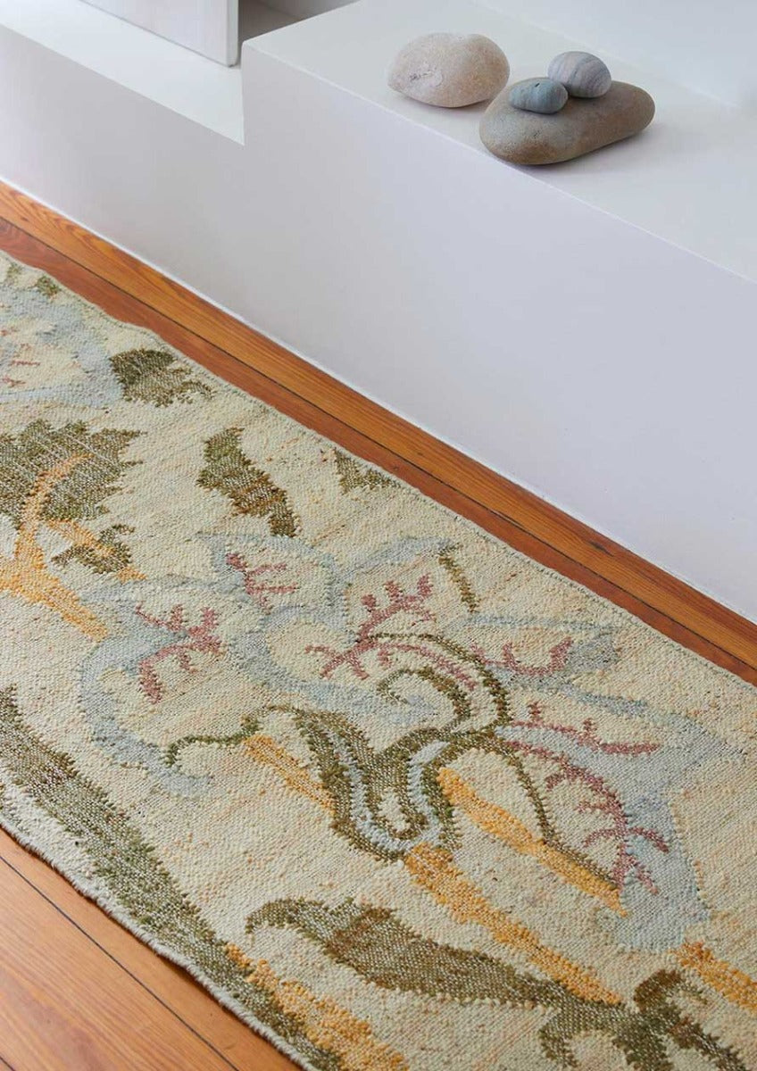 Somerset II Jute Kelim Løber - 70x250 - Beige/Moss/Orange - Liv Interior