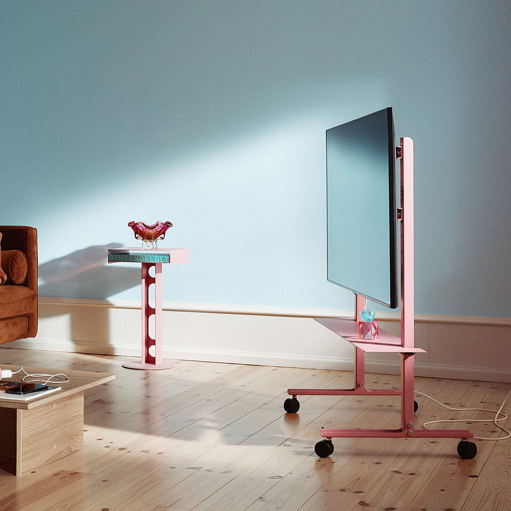 Straight Rollin' TV Stander - Bubble Gum - Pedestal