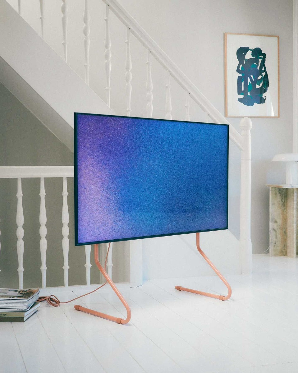 Sway TV Stander - Dusty Rose - Pedestal