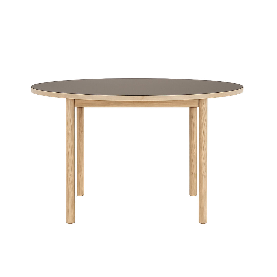 Essential Oak spisebord - Ø120 - Espresso - Tablelab