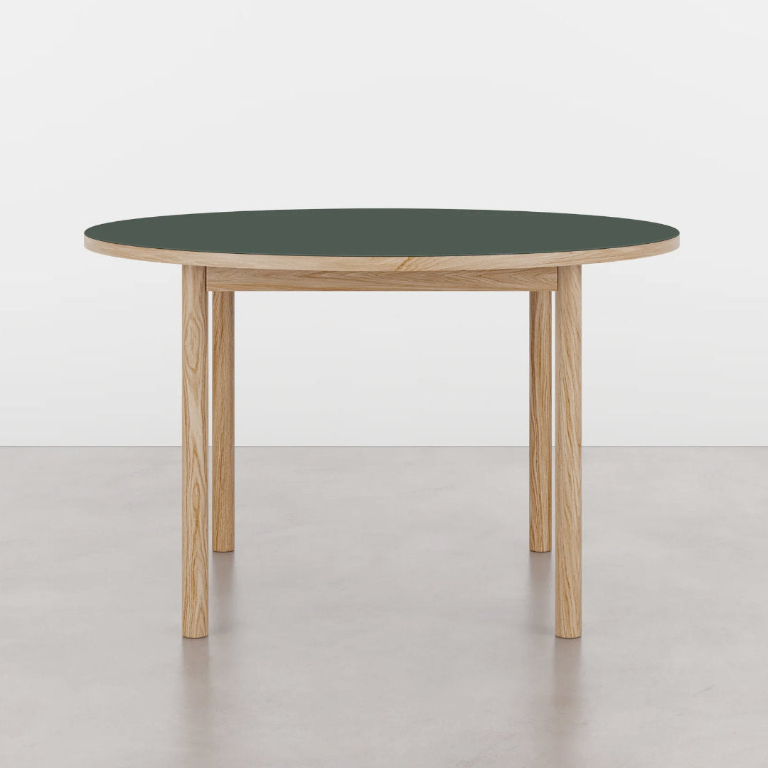 Essential Oak spisebord - Ø120 - Deep Green - Tablelab