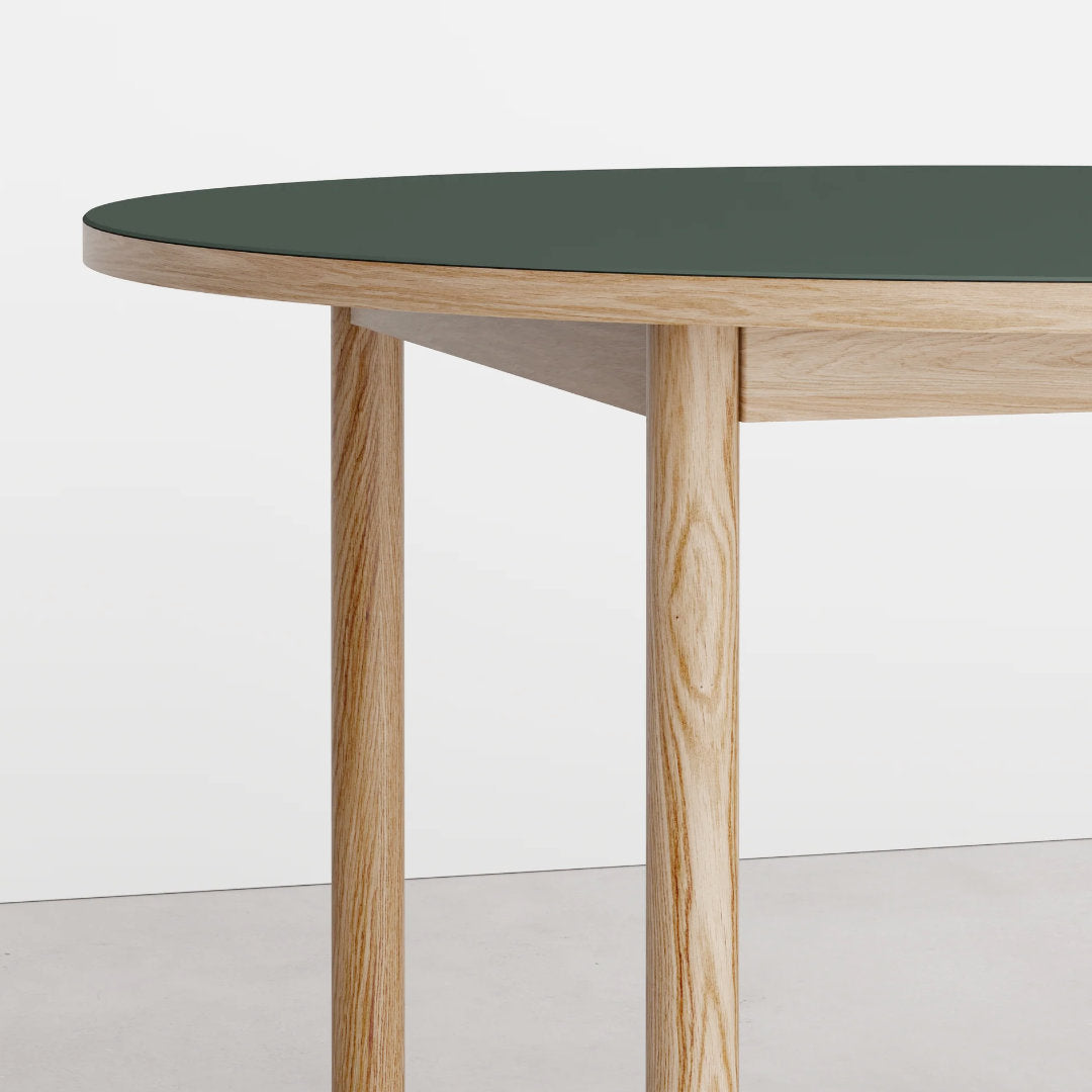 Essential Oak spisebord - Ø120 - Deep Green - Tablelab