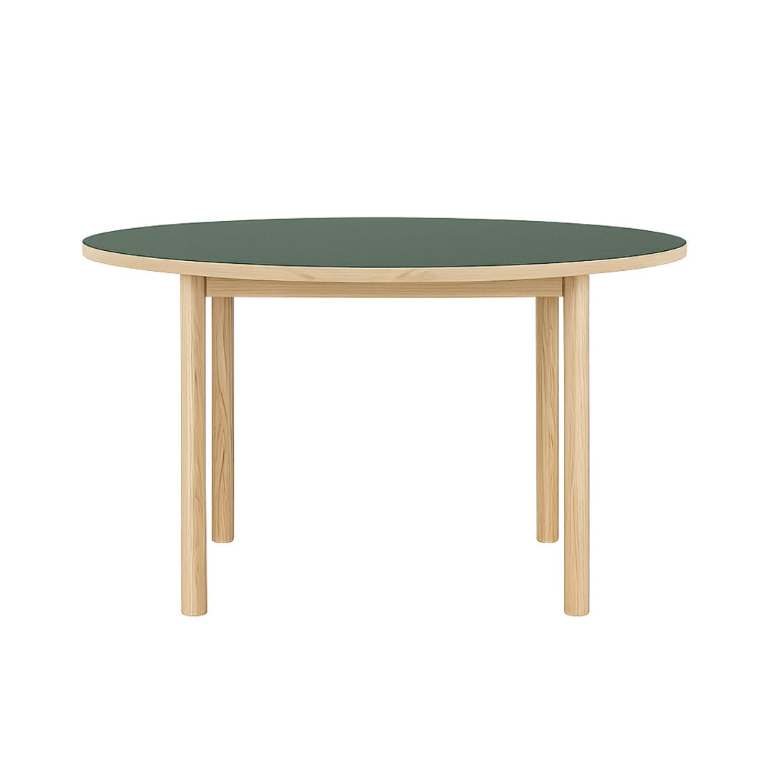 Essential Oak spisebord - Ø120 - Deep Green - Tablelab