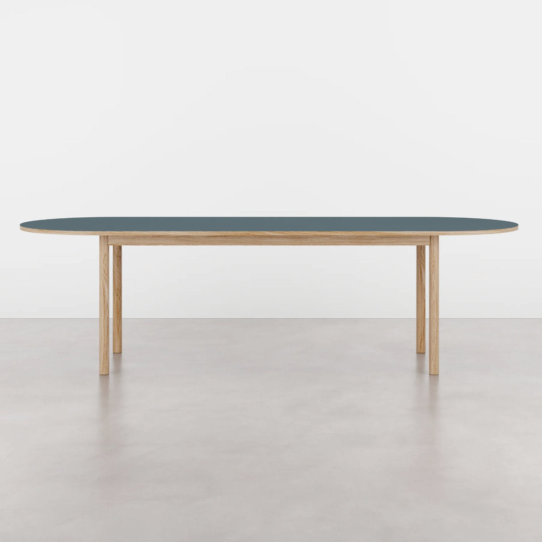 Essential Oak Pill spisebord - 256x90 - Dusty Blue - Tablelab