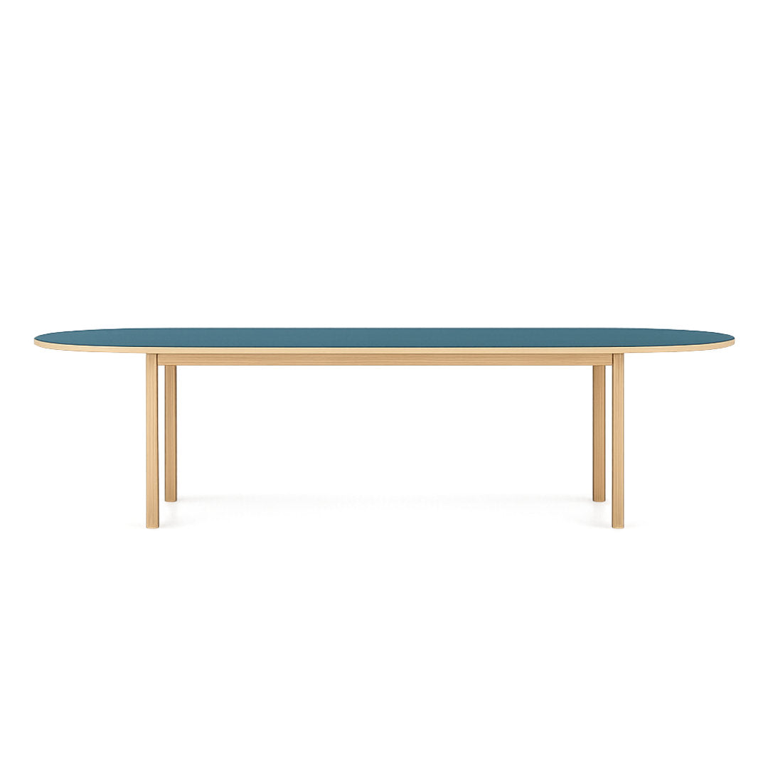 Essential Oak Pill spisebord - 256x90 - Dusty Blue - Tablelab
