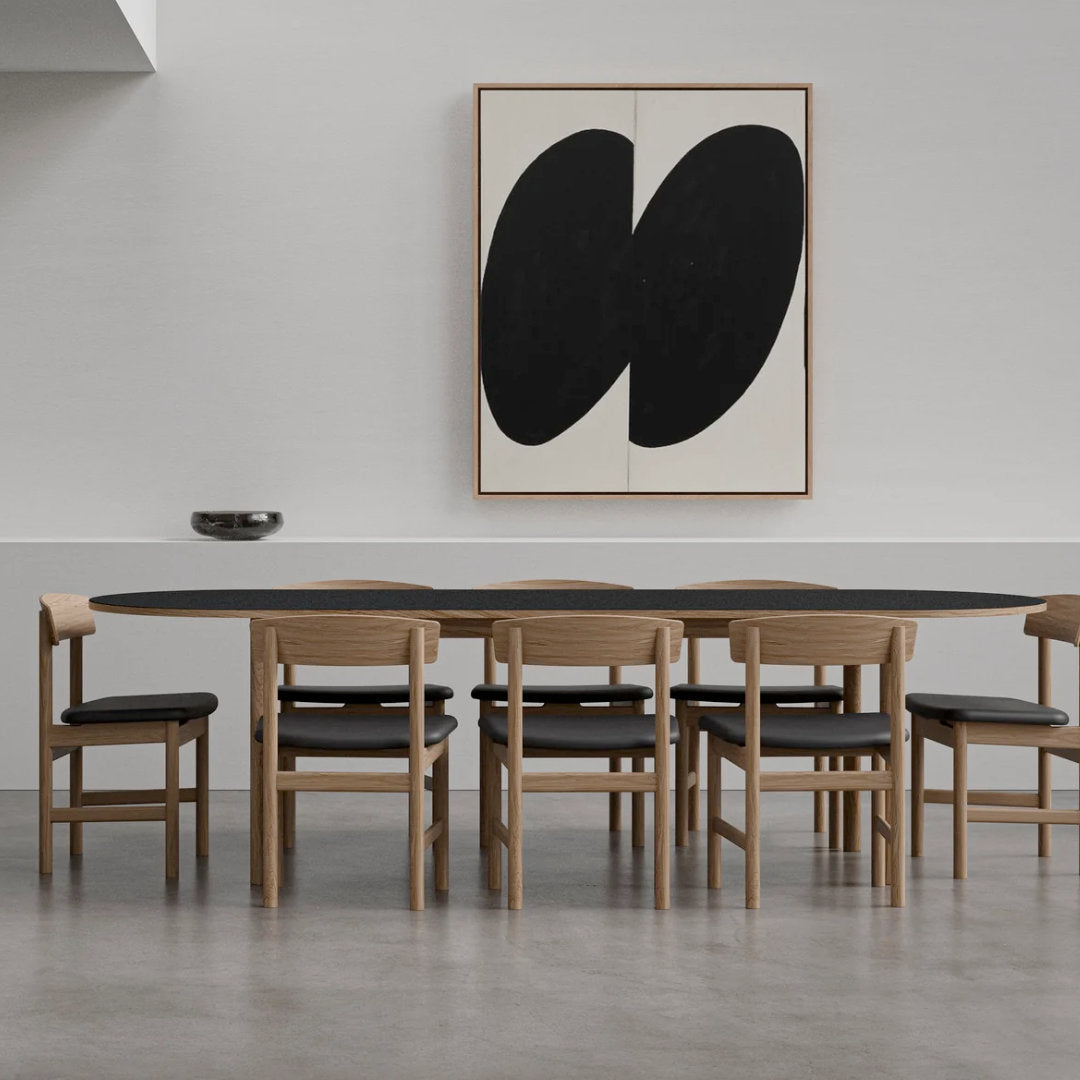 Essential Oak Pill spisebord - 256x90 - Charcoal - Tablelab